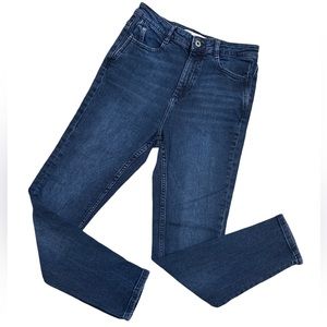 Zara high rise dark blue jeans size 8